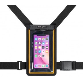 Гермосумка на грудь FIDLOCK chest bag magnet, прозрачный/оранжевый/черный Фото №1